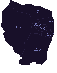 Carte des zébres par départements